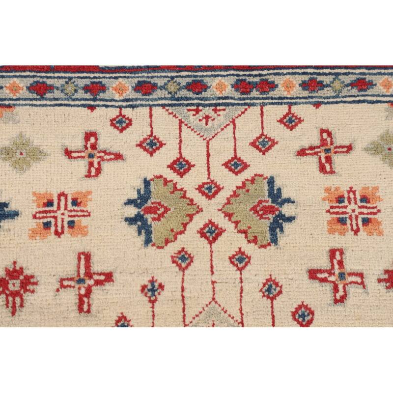 Kazak Accent Rug Handmade Wool Carpet - 3'4" x 4'10"