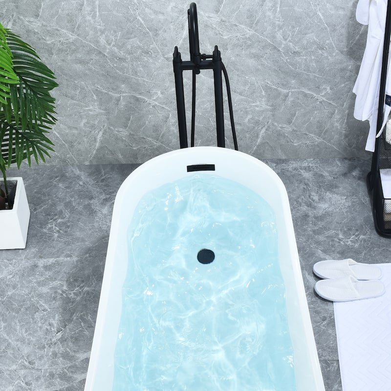 Altair Gnosall Double Lever Handle Freestanding Floor Mounted Tub Filler with Handshower