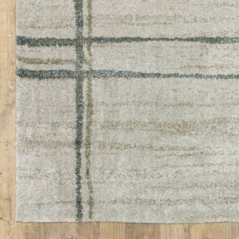 Style Haven Archer Distressed Geometric Grey/ Teal Indoor Area Rug
