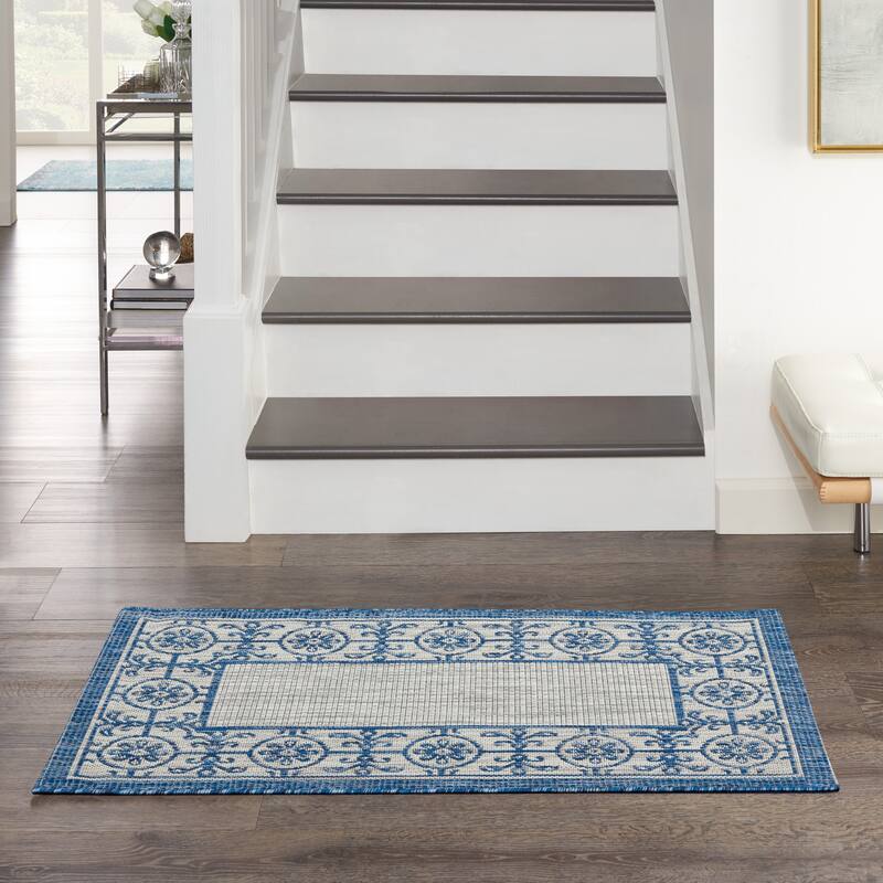 Nourison Garden Party Bordered Indoor/Outdoor Area Rug