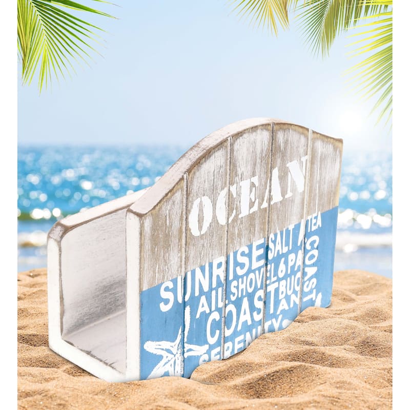 CoTa Global Nautical Decor Sign, Napkin Holder, and Wooden Jewelry Box