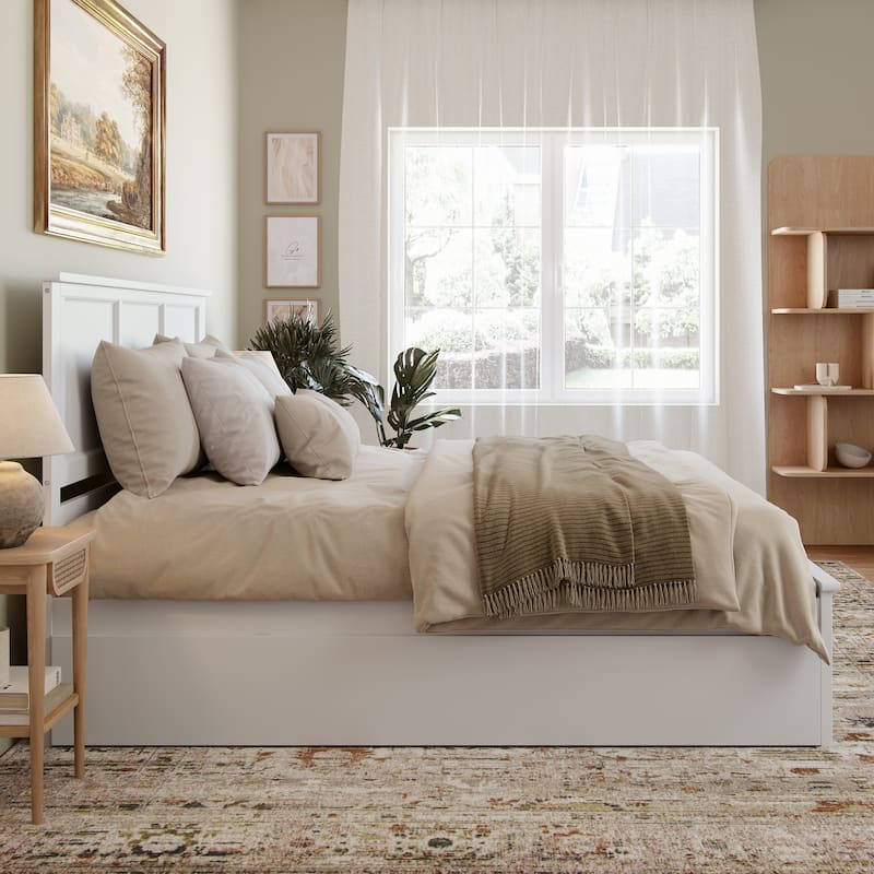 AFI Madison Platform Bed with Matching Footboard & Trundle