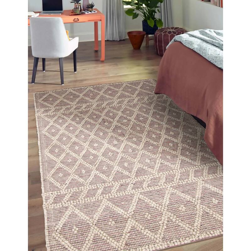 ECARPETGALLERY Braid weave Sienna Grey Wool Rug - 5'1 x 7'10