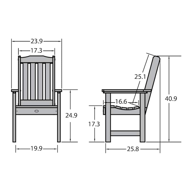 Lehigh Eco-friendly Dining Height Outdoor Armchair