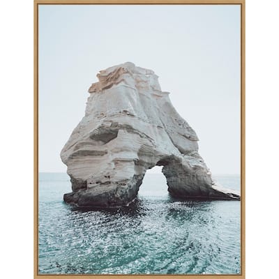 Rock of Solitude Milos by Bella Eve Framed Canvas Wall Art Print - Sylvie Natural