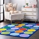 preview thumbnail 3 of 7, Nuloom Blue Playtime Geometric Octagons Educational Kids Area Rug 3' 3" x 5' - Blue - Rectangle