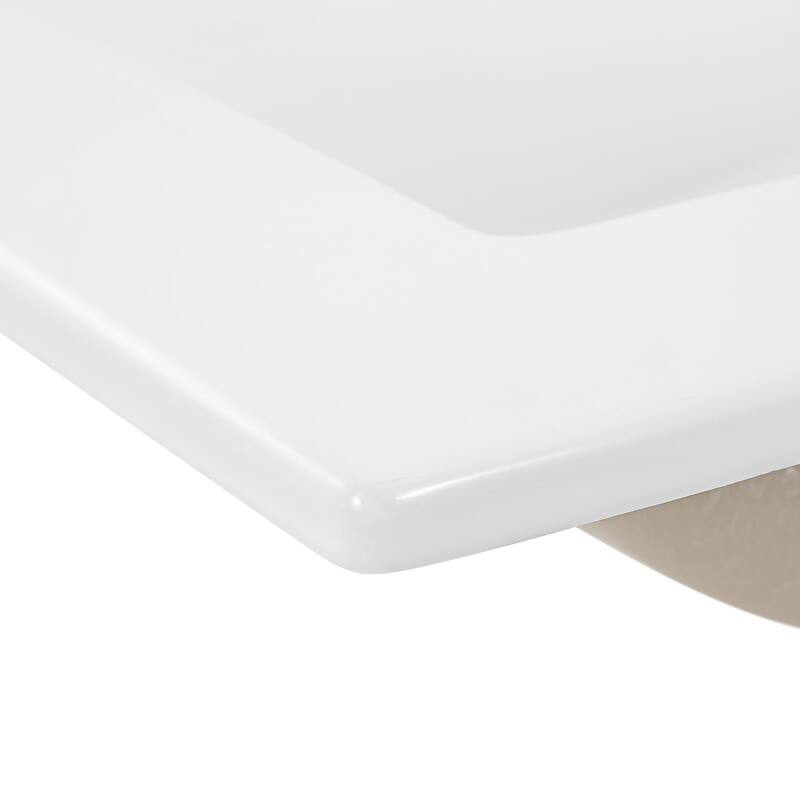 Aubert 3-Hole Classic Contemporary Rectangular Ceramic Single Sink Basin Vanity Top, by JONATHAN Y