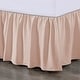preview thumbnail 11 of 10, HiEnd Accents Lily Washed Linen Gathered Bed Skirt Queen - Blush