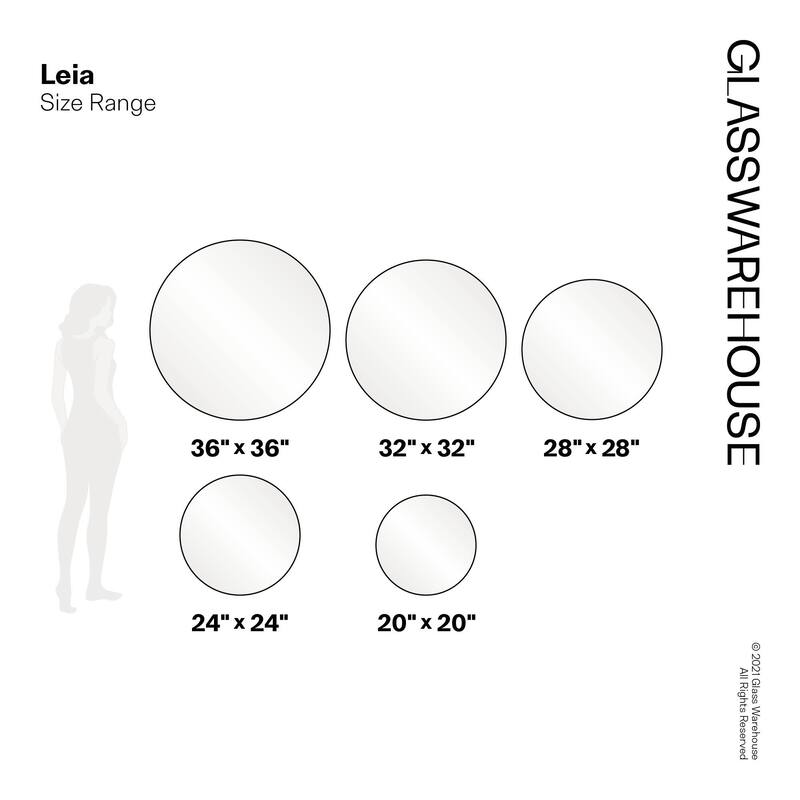 Glass Warehouse SF-R-36 Leia 36" Diameter Contemporary Circular Framed
