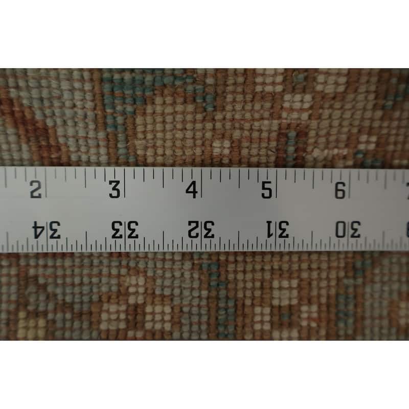 Hand Knotted Oriental 100% Wool Carpet Traditional Floral Navy Blue & Blues Ziegler Area Rug - 4' 0'' X 1' 11''