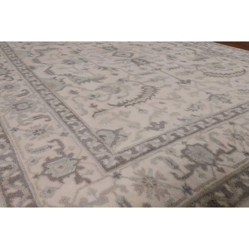 All-Over Floral Oushak Oriental Area Rug Handmade Wool Carpet - 7'11" x 10'0"