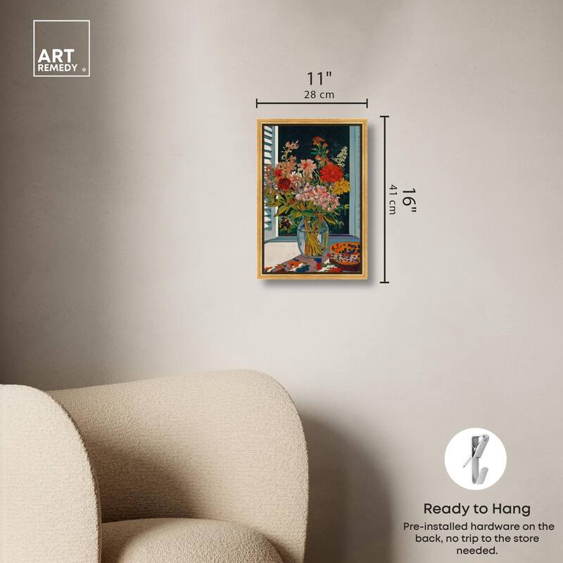 Vase on a Windowsill Canvas by Art Remedy