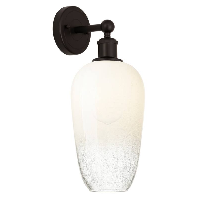 Innovations Lighting 616-1W-18-7 Brookhaven Flute Sconce Brookhaven - Oil Rubbed Bronze / Opal