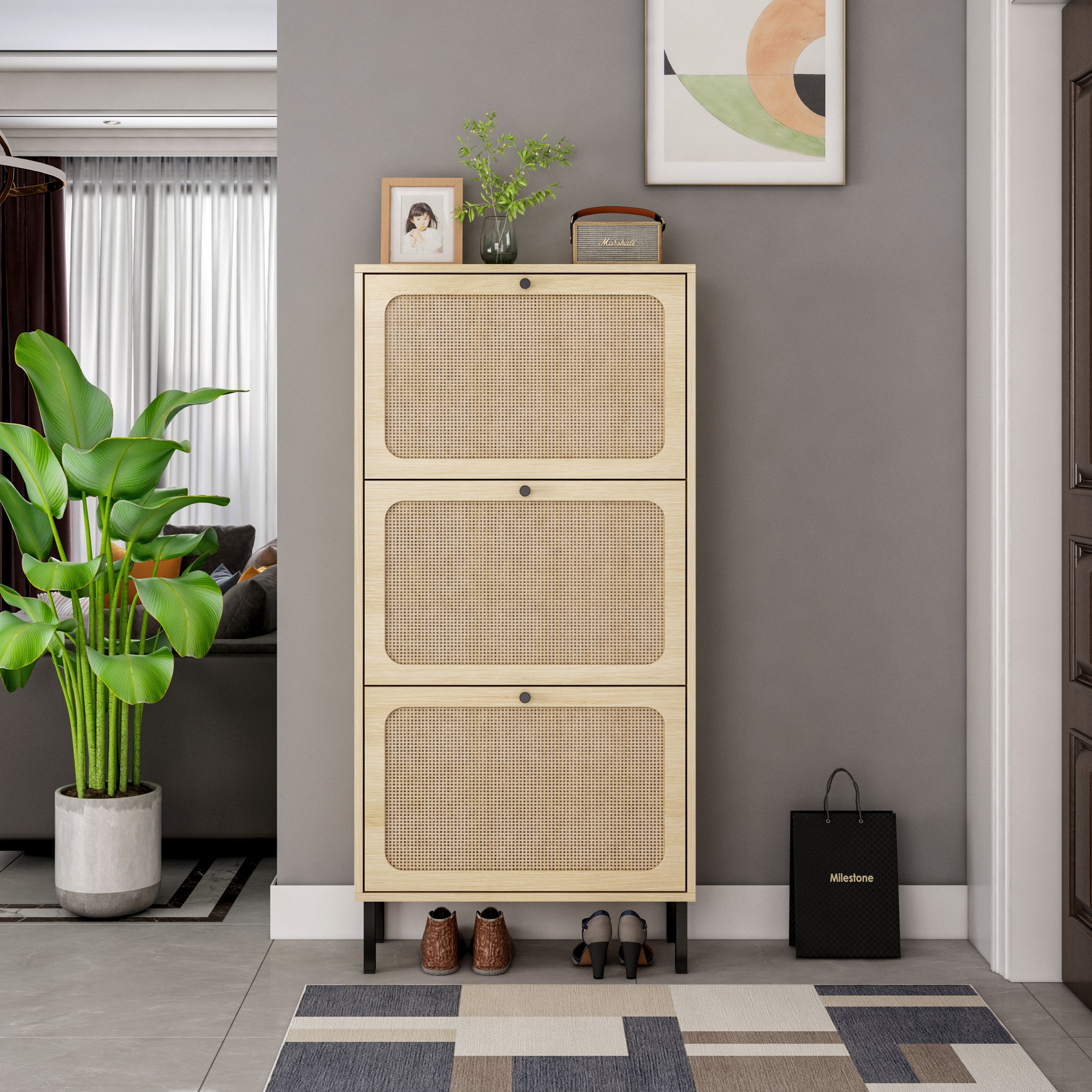 https://ak1.ostkcdn.com/images/products/is/images/direct/dd5e245b1dce15614ff6adc4d84fed373cf58d29/Freestanding-3-Flip-Drawers-Shoe-Rack-and-3-Door-Slim-Entryway-Shoe-Organizer-with-Half-Round-Woven-Rattan-Doors.jpg