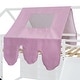 preview thumbnail 14 of 78, Full Size Loft Bed with Slide, Tent, and Storage Shelves - House Frame Kids Bed with Ladder and Car-Shaped Organizer