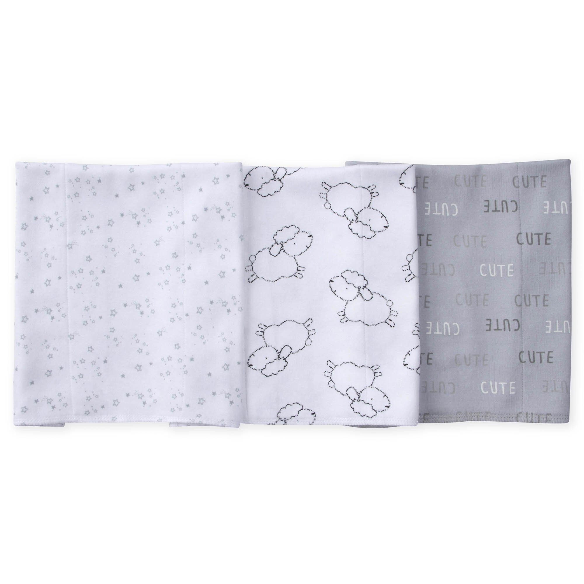 One Size Hello Bear Gerber Baby Boys 3 Pack Knit Burp Cloth