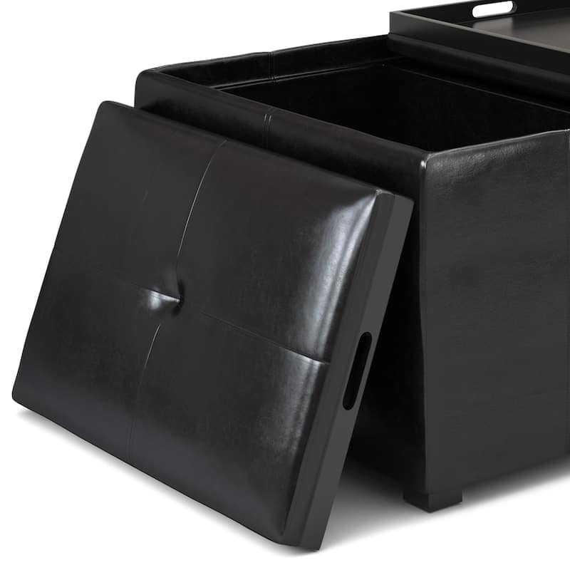WYNDENHALL Franklin 34 inch Wide Contemporary Rectangle Table Ottoman