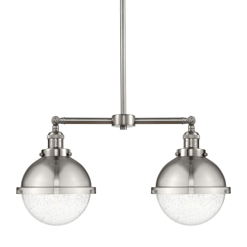 Innovations Lighting 209-13-18 Hampden Linear Hampden 2 Light 18" Wide - Brushed Satin Nickel / Seedy