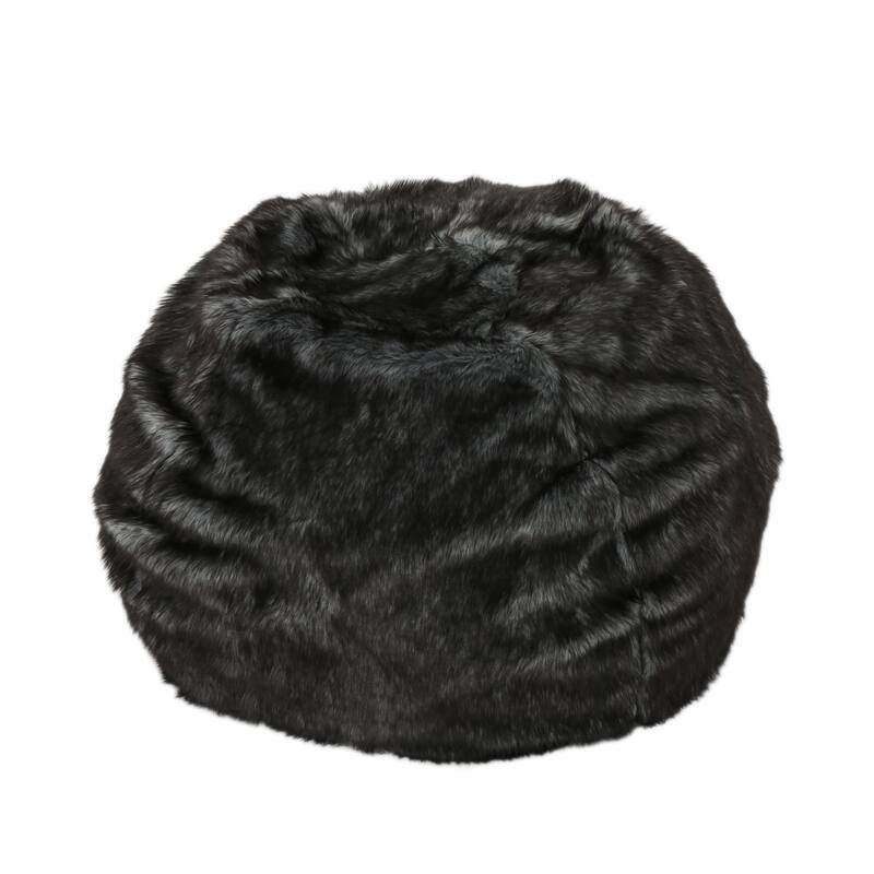 Warrin Furry Glam Faux Fur 3 Ft. Bean Bag by Christopher Knight Home