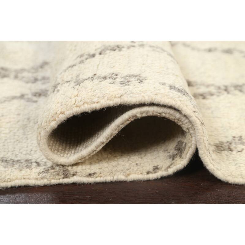 Geometric Contemporary Moroccan Oriental Wool Area Rug Hand-knotted - 5'2" x 7'7"