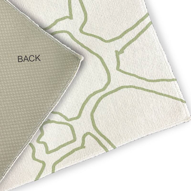 Petal Lines Spring Chenille Indoor/Outdoor Rug