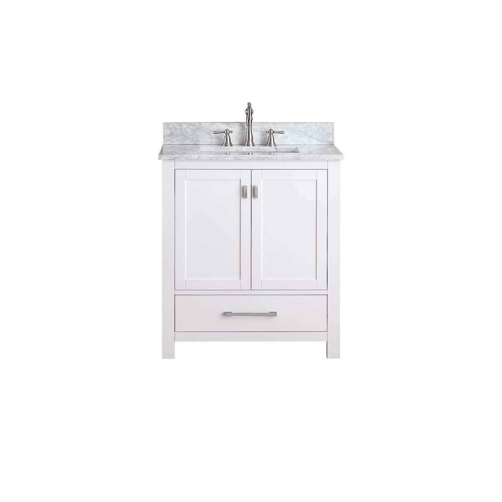 Avanity Modero 31-inch Single Vanity in White Finish with Sink and Top - 31"W x 22"D x 35"H