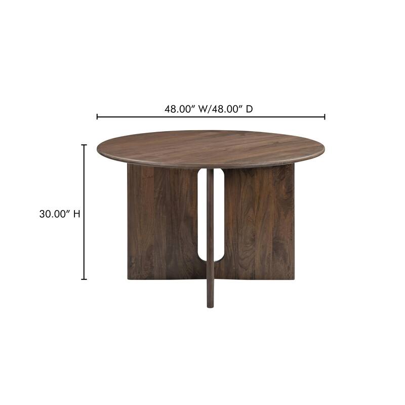 NADAAL STUDIOS Brelline, Round Dining Table With Cross Legs - 48"W x48"D x30"H