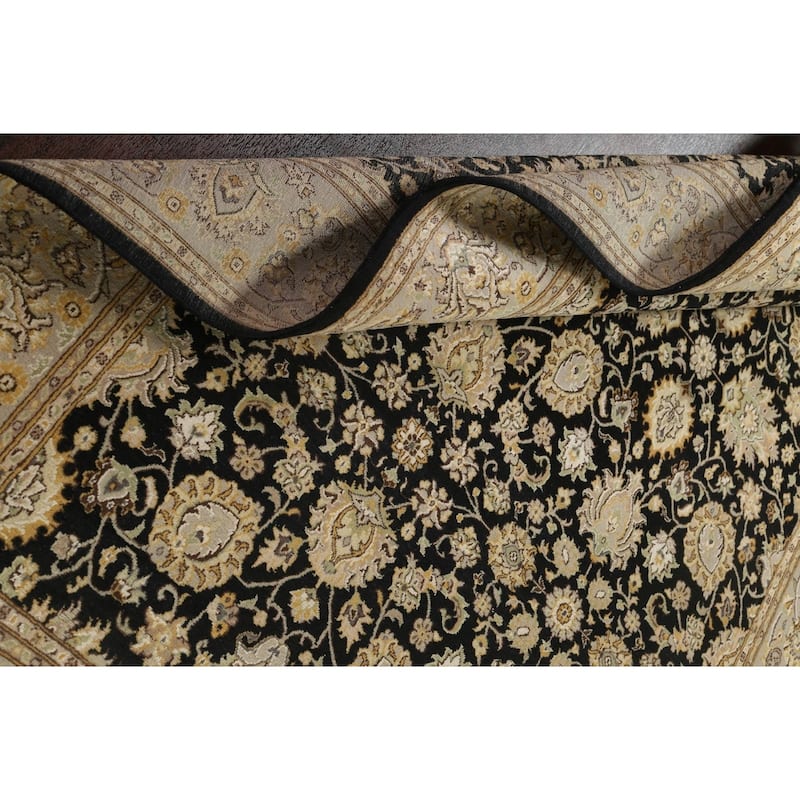 Wool/ Silk Floral Oriental Tabriz Vegetable Dye Area Rug Hand-knotted - 6'1" x 9'1"
