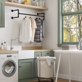 SONGMICS Wall Mounted Clothes Rack Set of 2 Industrial Pip Bed Bath Beyond 37142365