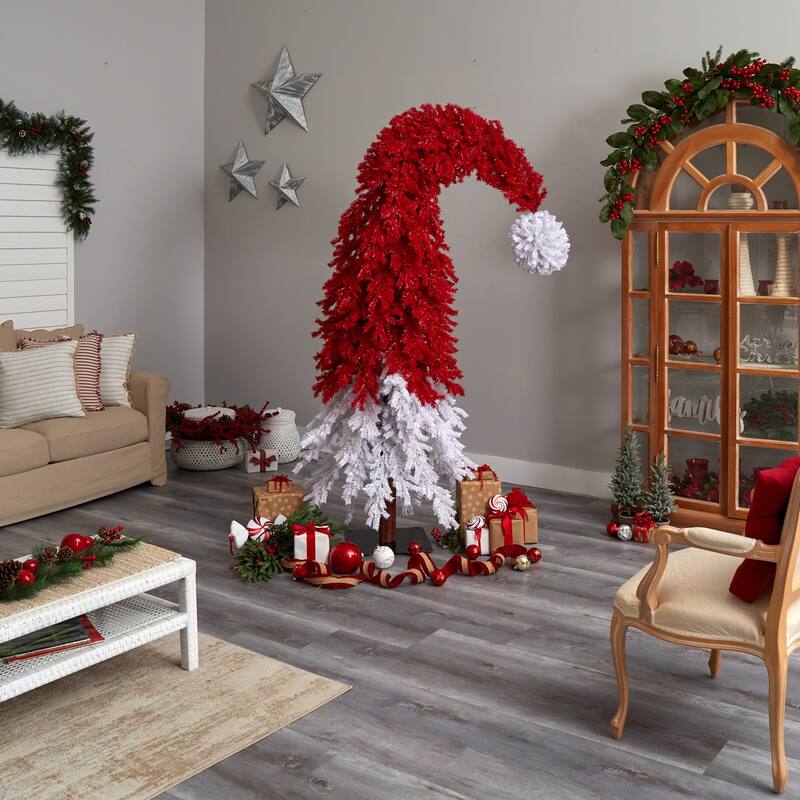 9ft Christmas Tree with Lights & Stand - Festive Holiday Decor, Full & Lush Design - White - 108