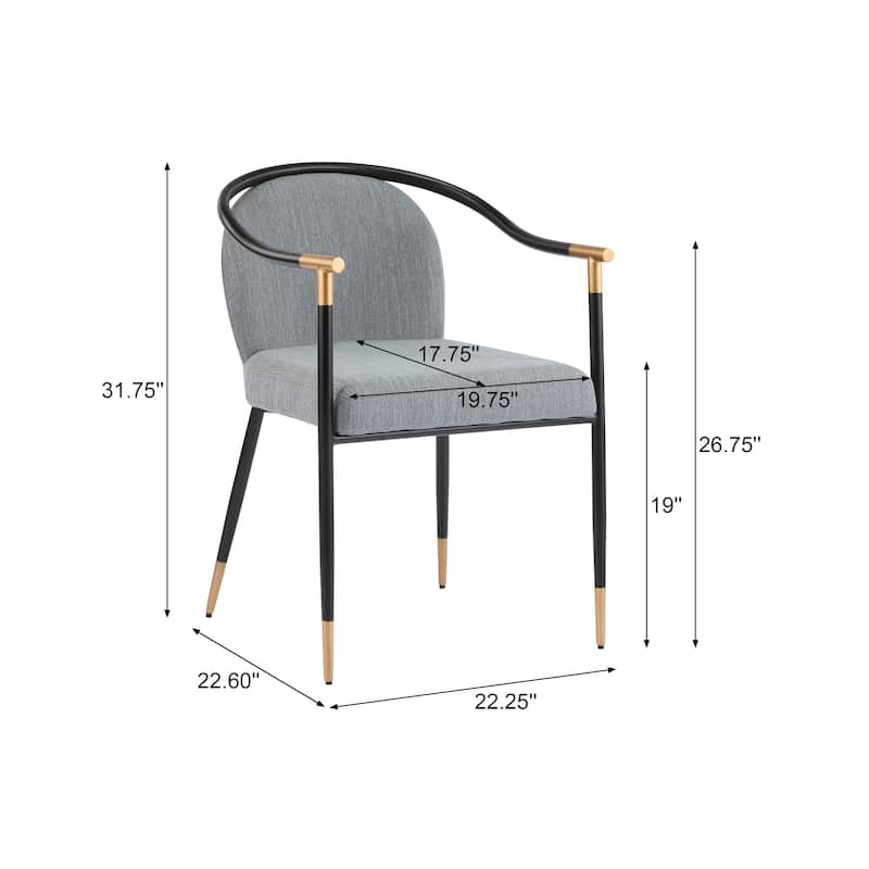 Olors Modern Upholstered Cushioned Dining Chair with King Louis Back by Christopher Knight Home