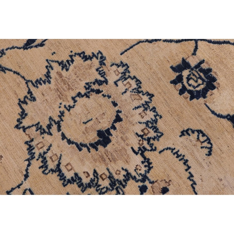 Oriental Ziegler Jerrie Brown Tan Hand-Knotted Wool Rug - 12'3'' x 17'10''