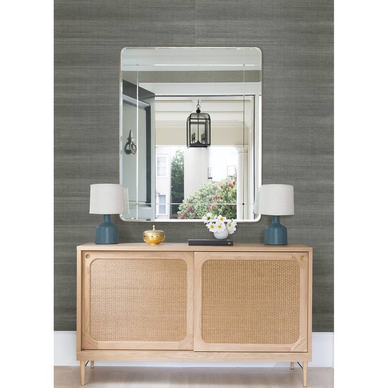 A-Street Prints Ziva Silver Trellis Wallpaper