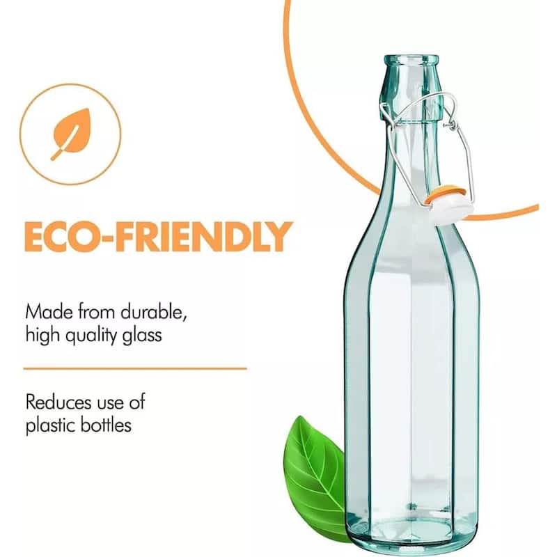 Amici Home Faceted Hermetic Glass Bottle