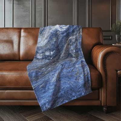 Premium Machine Washable Abstract Contemporary Sherpa Throw Blanket