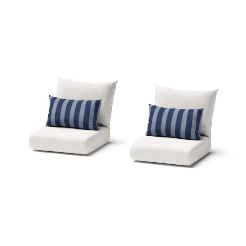 Milo Espresso 2 Piece Sunbrella Outdoor Patio Motion Club Chairs