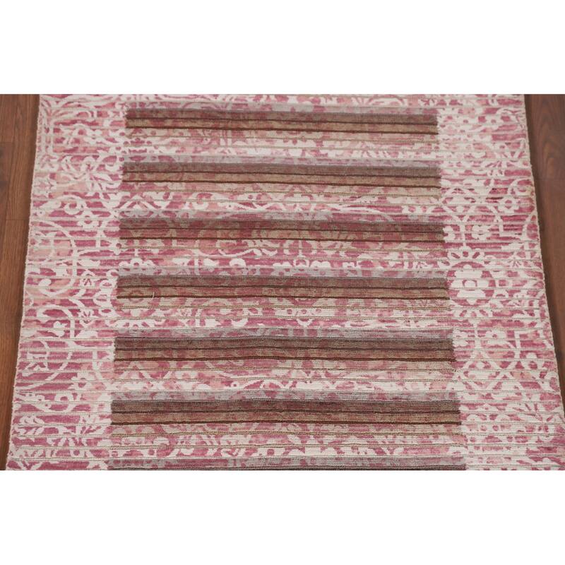 Abstract / Modern Accent Rug Handmade Oriental Wool Carpet - 2'8"x 4'8"