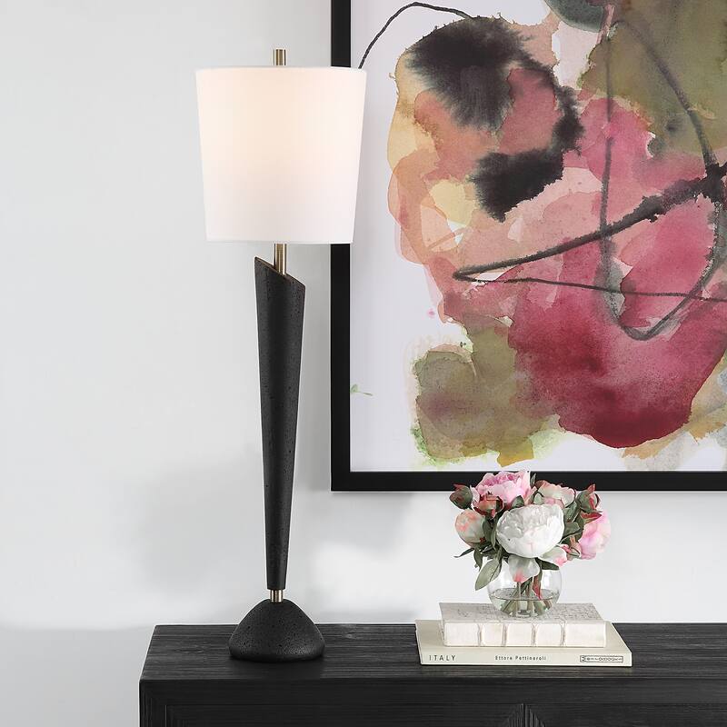Uttermost Cypher Modern Buffet Lamp - 36"H,   Shade 10"H x 9"Dia.