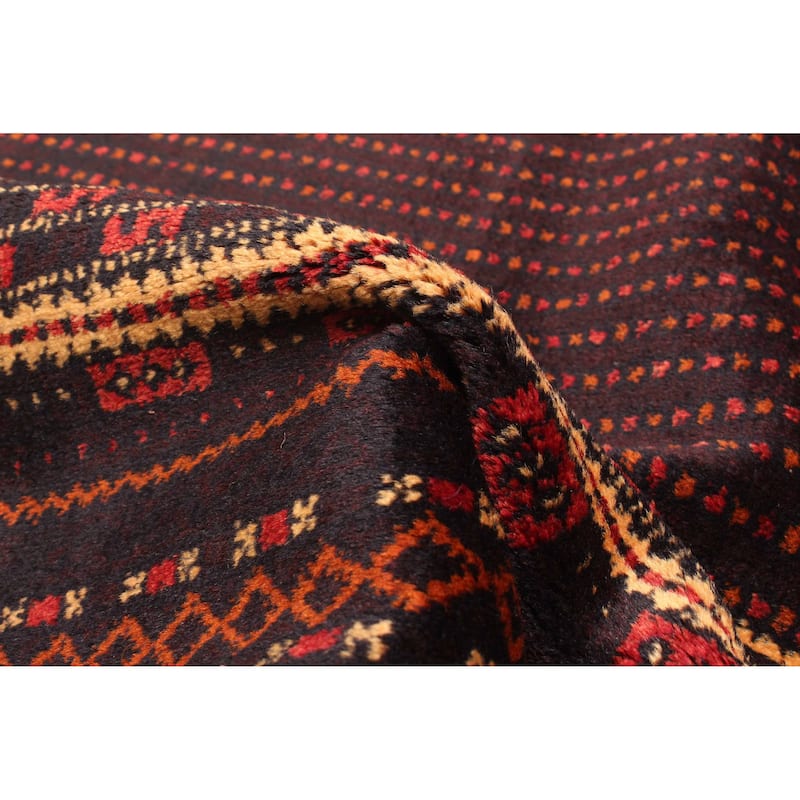 ECARPETGALLERY Hand-knotted Teimani Dark Brown Wool Rug - 3'3 x 5'0