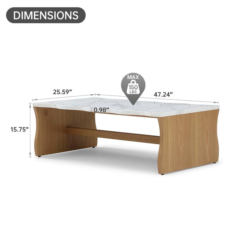 Simple Cocktail Table Coffee Table Accent Table for Living Room Bedroom, Center Table End Table Side Table