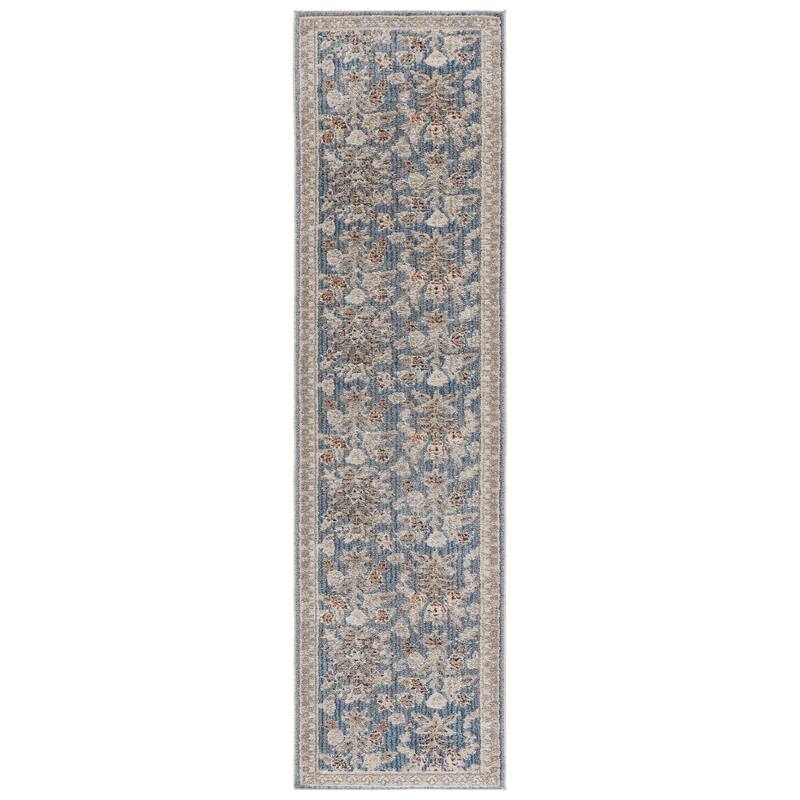 SAFAVIEH Grove Sadete Floral Rug - 2'2" x 8' Runner - Blue/Ivory