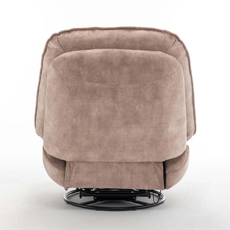Living Room Recliner,Reclining Lazy Chair,Mobile Phone Holder,Reading Chair,Swivel Gliding Rocking Chair,Gold-Stamped Velvet