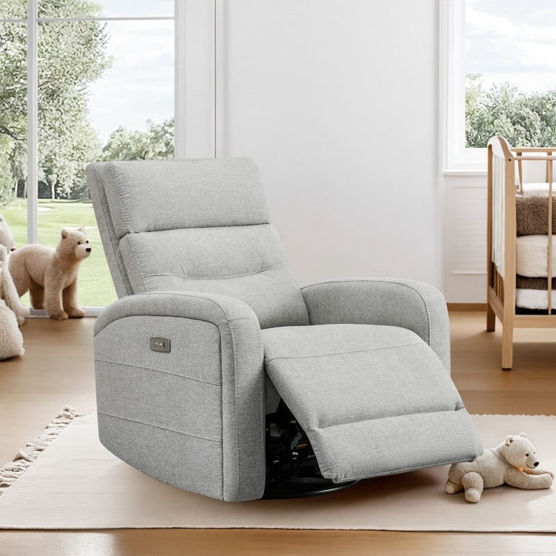 Spruce & Spring Cheryl Power Glider Swivel Rocker Recliner Chair Nursery Recliner
