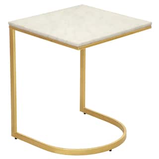Carolina Living Lorelie Accent Table - White/Gold