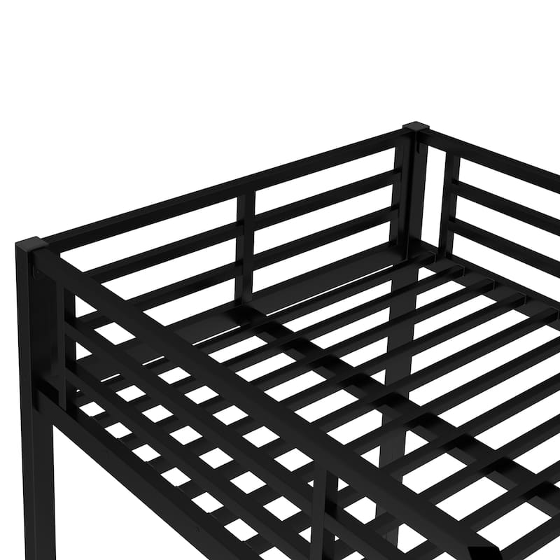 Twin XL Metal Bunk Bed with Noise Reduction and Under-Bed Storage