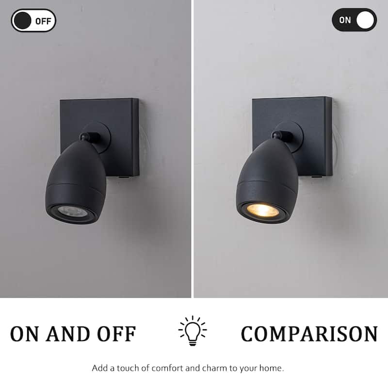Modern Black Cordless USB-C Rechargeable LED Spotlight with Touch Remote Control Adjustable and Stepless Dimmable Accent Light