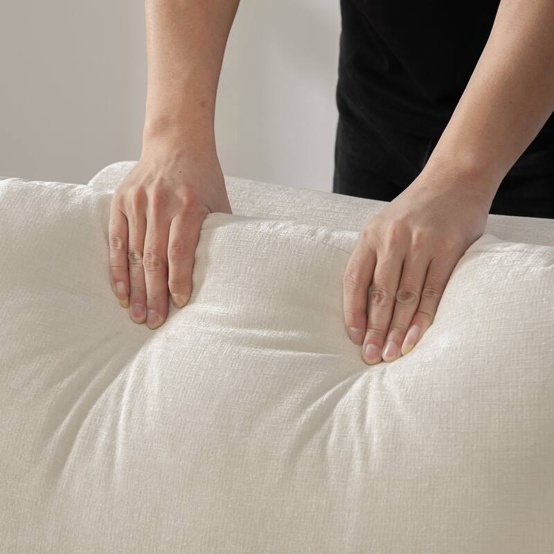 82.68" Extra-Wide Two-Seater Sofa with Chenille Upholstery, Armrest & Backrest Pillows for Living Room