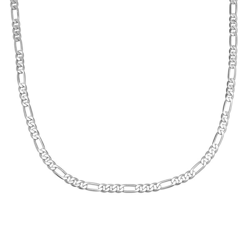 Victoria Townsend Silver Plated Figaro Link Chain Necklace