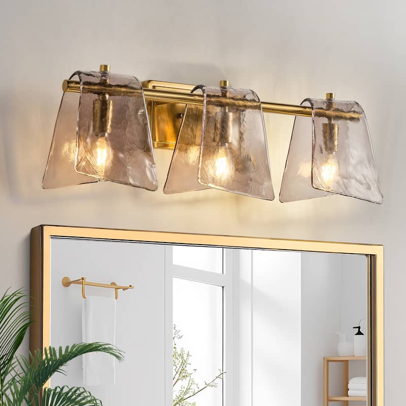 Starsky 3 - Light Modern Dimmable Gray Glass Bathroom Vanity Light