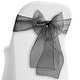 preview thumbnail 12 of 21, 100-Pack Organza Chair Cover Sashes by Lann's Linens Black